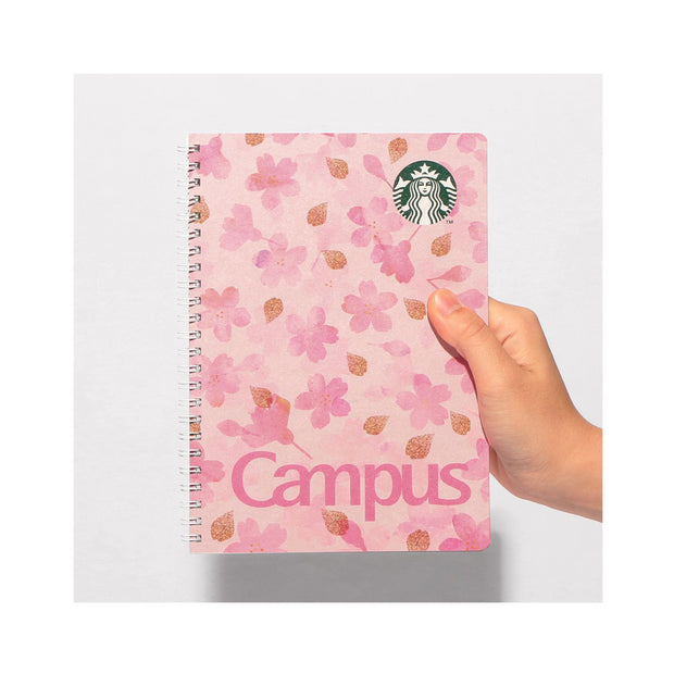 Starbucks Sakura 2026 Pink Campus Ring Notebook