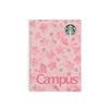 Starbucks Sakura 2026 Pink Campus Ring Notebook