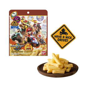 Bandai Mario Kart World Potato Sticks With Stickers- Cheese Burger Flavor