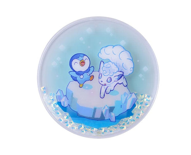 Pokemon Piplup & Aurora Vulpix Glitter Coaster Anime & Brands Sugoi Mart