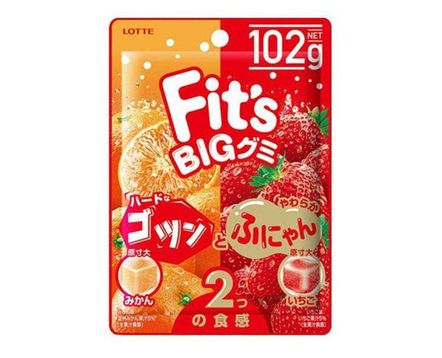 Fits Gummy: Mikan and Strawberry Candy and Snacks Sugoi Mart