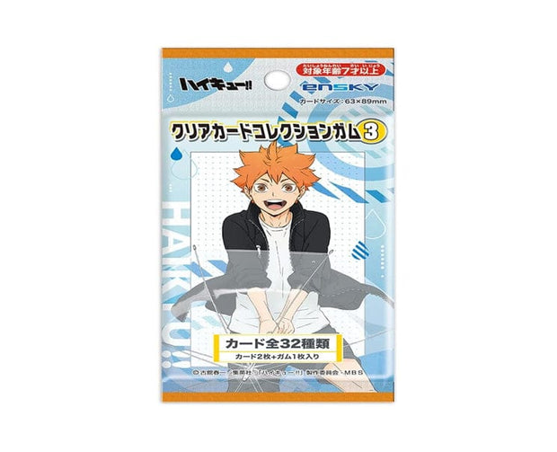 Collect and chew with the Haikyu!! Clear Card Collection and Gum, featuring your favorite characters in clear card form! Each pack is a delightful surprise, perfect for fans who love both collecting and chewing.

Size: 7 x 14 x 1 cm // 2.8 x 5.5 x 0.4 in