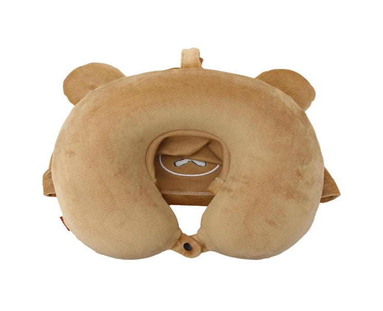 Travel in comfort and style with the SAN-X Travel Pillow Rilakkuma