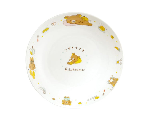 Enjoy your meals with a smile using the SAN-X Pasta Curry Plate Rilakkuma! This plate brings Rilakkuma's playful spirit to your dining table, making every dish more delightful.

Size: 4.5 x 22 x 22 cm // 1.8 x 8.7 x8.7 in
Microwave safe; Handwash only.